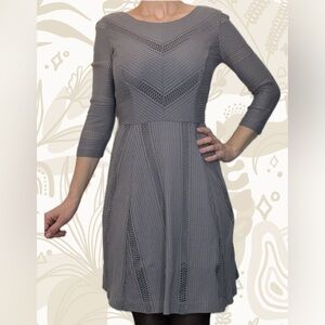Gray Textured Chevron Knit Lauren Conrad Dress